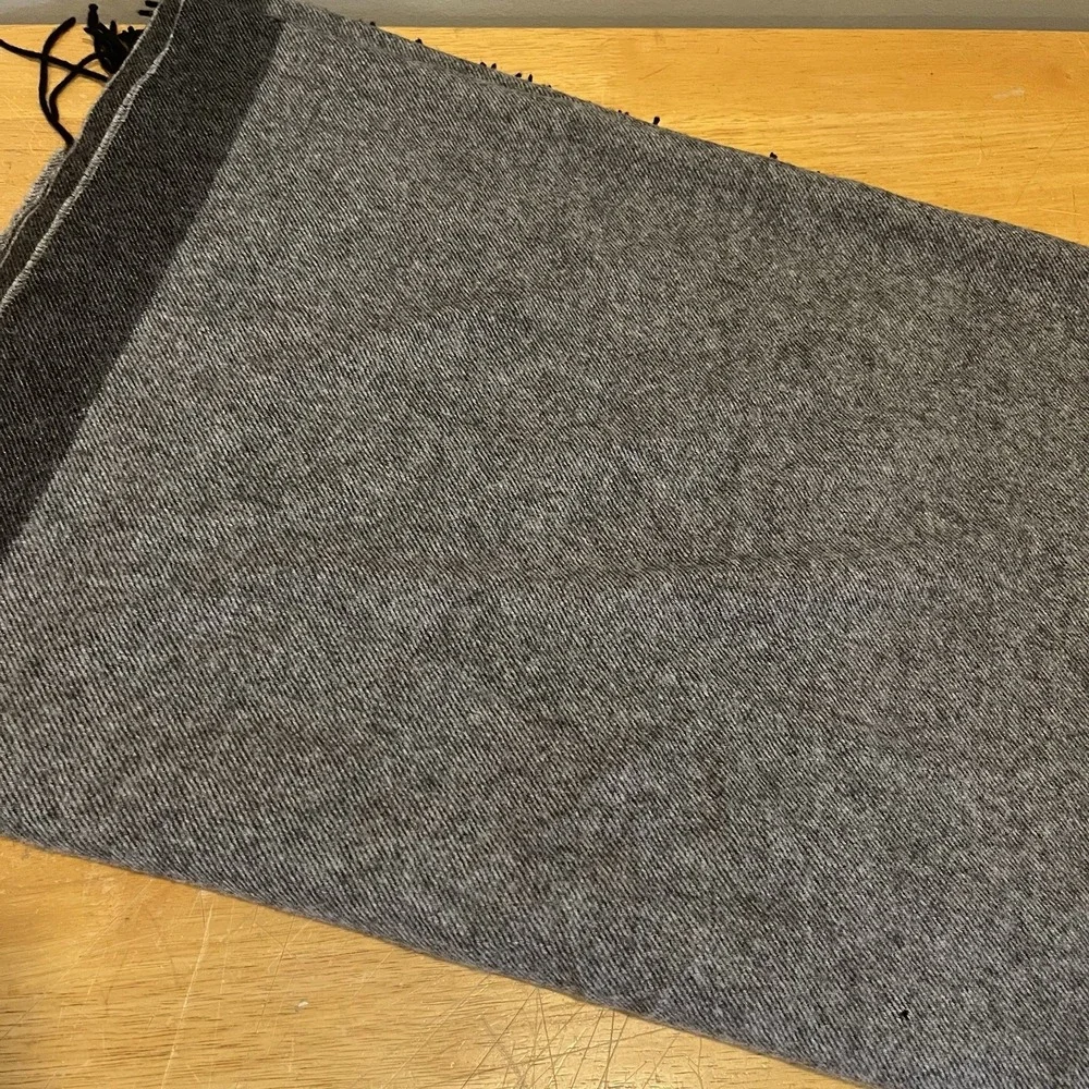Williams Sonoma Cashmere Wool Blanket Throw‎ Black Gray 50